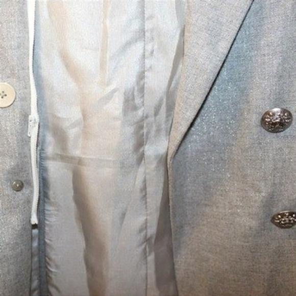 Veronica Beard Oria Dickey Jacket Gray Silver Double-Breasted Blazer USA Size 2 - Picture 12 of 16